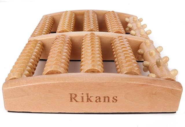 Wooden Foot Massager – Rollers for Plantar Fasciitis, Arch Pain and Muscle Tense – Acupressure & Pain Relief – Massage Roller for Home or Office - Large