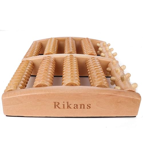 Wooden Foot Massager – Rollers for Plantar Fasciitis, Arch Pain and Muscle Tense – Acupressure & Pain Relief – Massage Roller for Home or Office - Large