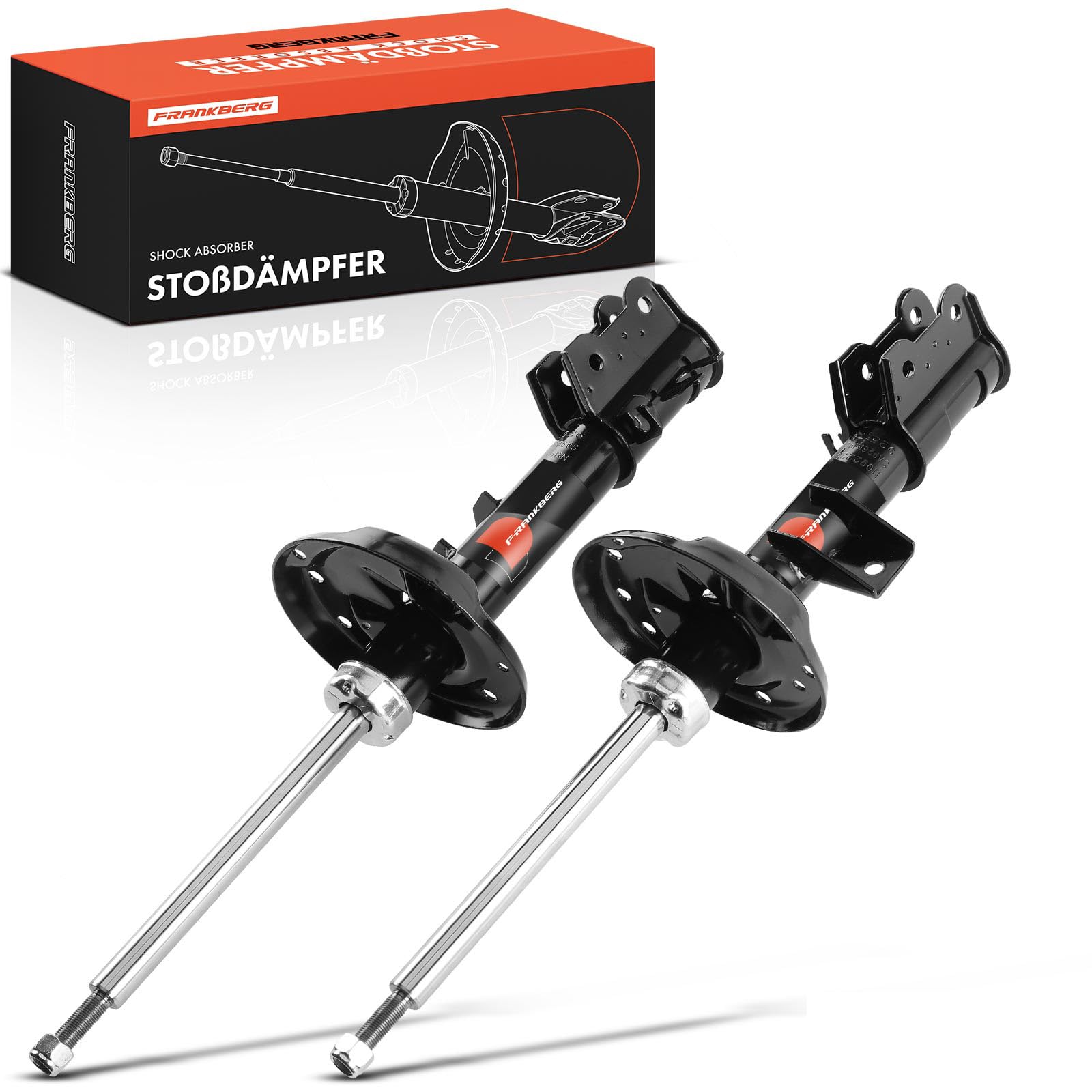 Frankberg 2x Ammortizzatori per sospensioni Ammortizzatori per telaio Anteriore sinistro destro 540mm Pressione del gas Compatibile con P.a.n.d.a Van 312 519 P.a.n.d.a 312 319 51926519,51926522
