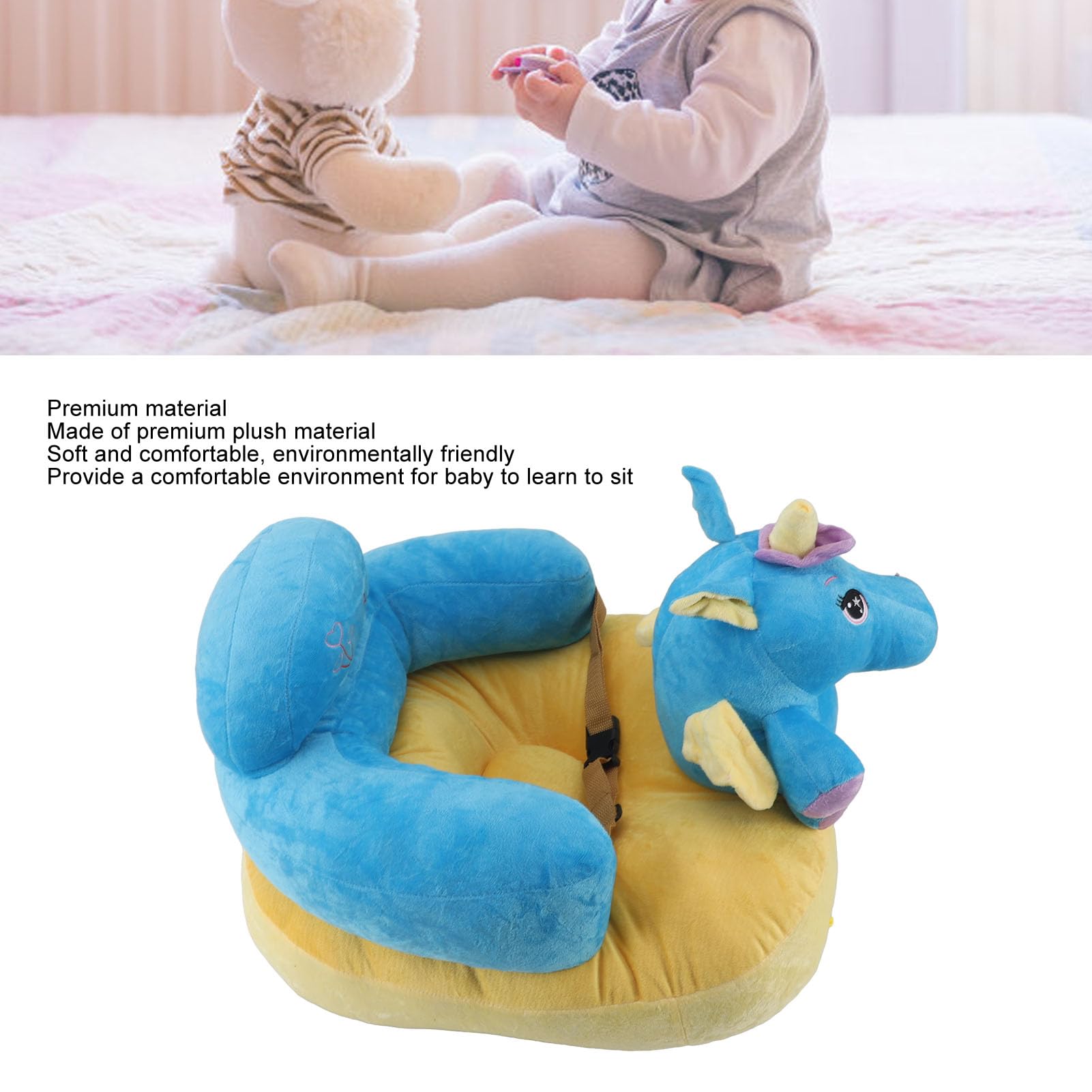 Generic Morbido Peluche Supporto per Bambino Divano Design Antiscivolo Angolo Regolabile per Supporto Babysitter (#11)