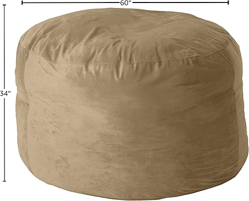 Miniatura 3 de Sofa Sack Funda para Silla Puf Solo la Funda, para Adultos y Niños, Sin Relleno, Funda de Repuesto Cómoda y Esponjosa Redonda u Ovalada para Silla