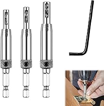 4Pcs Self-Centering Drill Bit Set for Wood - 140mm, Straight Shank, 3-Flute, Silver, High Speed Steel