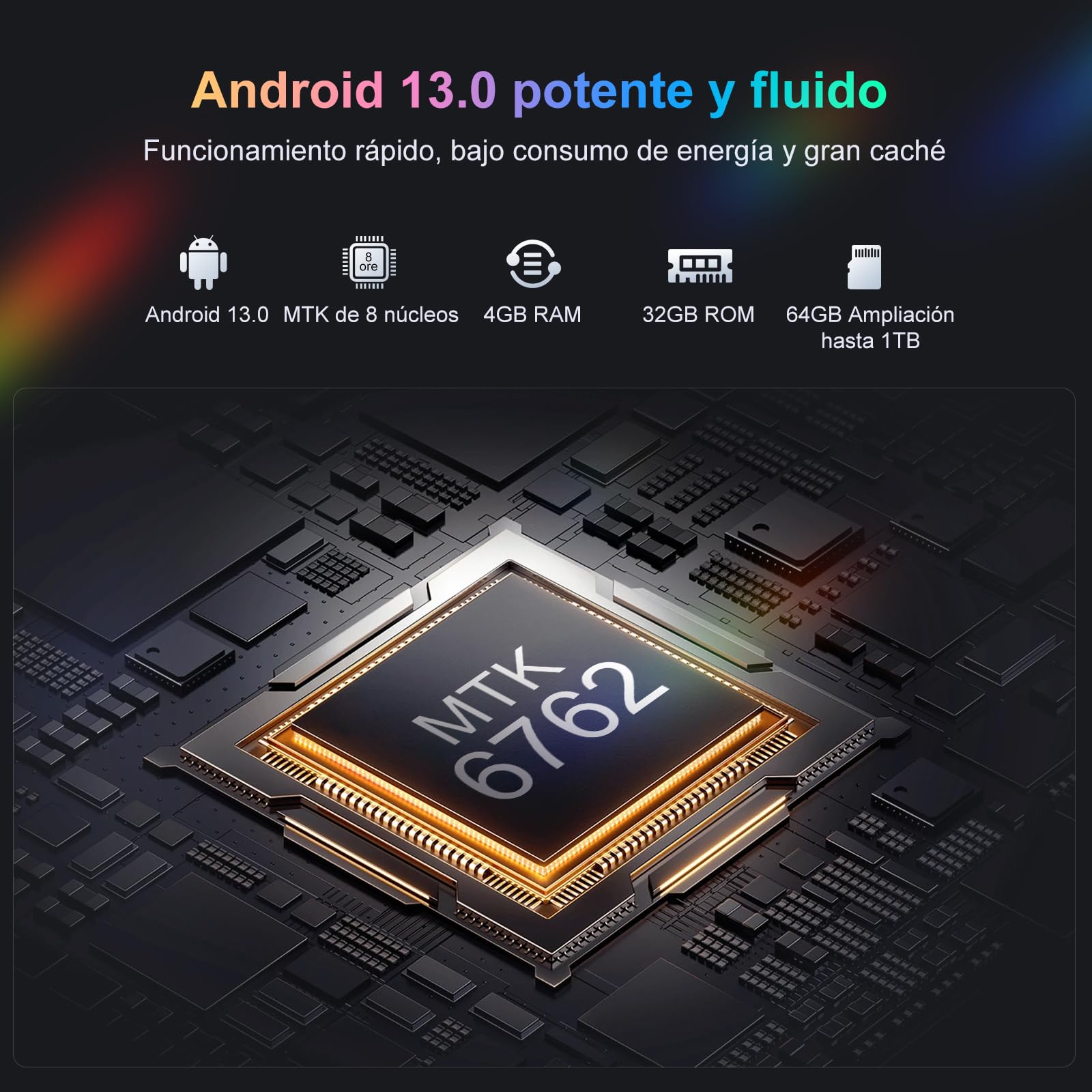 Oilsky 96GB Reproductor MP3 con WiFi y Bluetooth, 4,7'' 1280P Pantalla Táctil, Android 13.0 MP3 y MP4 Player con Spotify, Amazon Music, Play Store (Negro)
