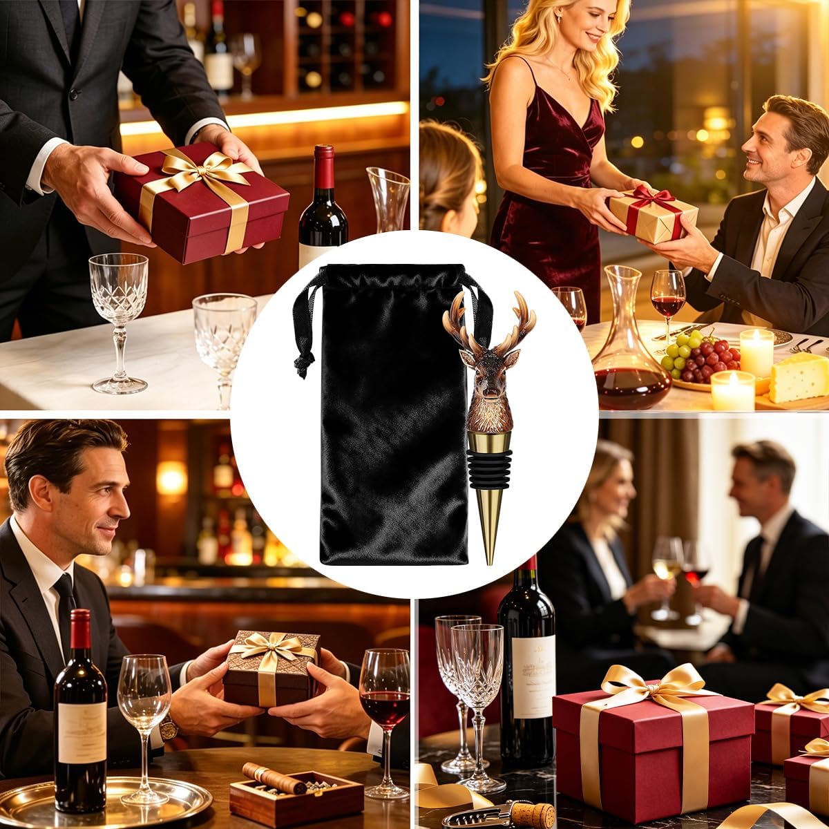 Deer Head Wine Stopper – Hunting Gifts for Men & Women