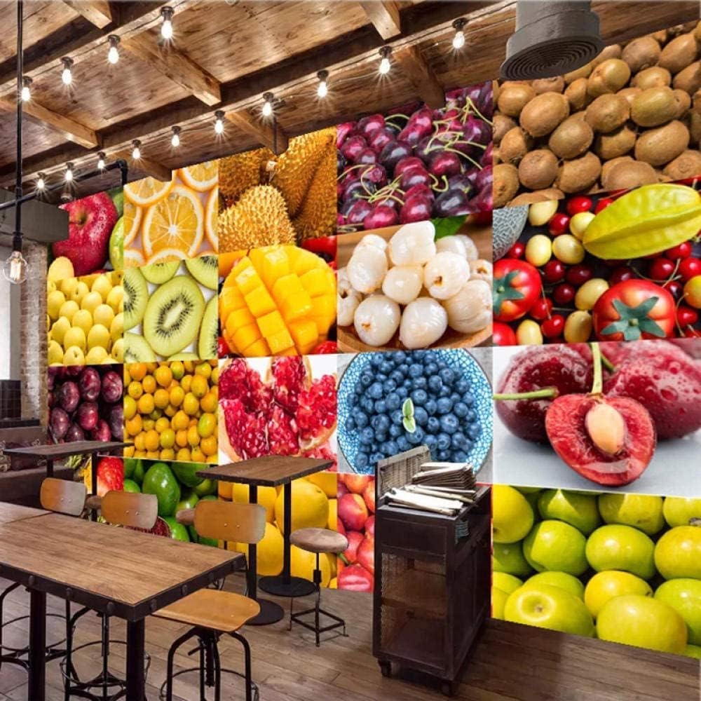 Chambre obscure ? Lumineuse murale d'art 3D de fruits frais 150x105 cm