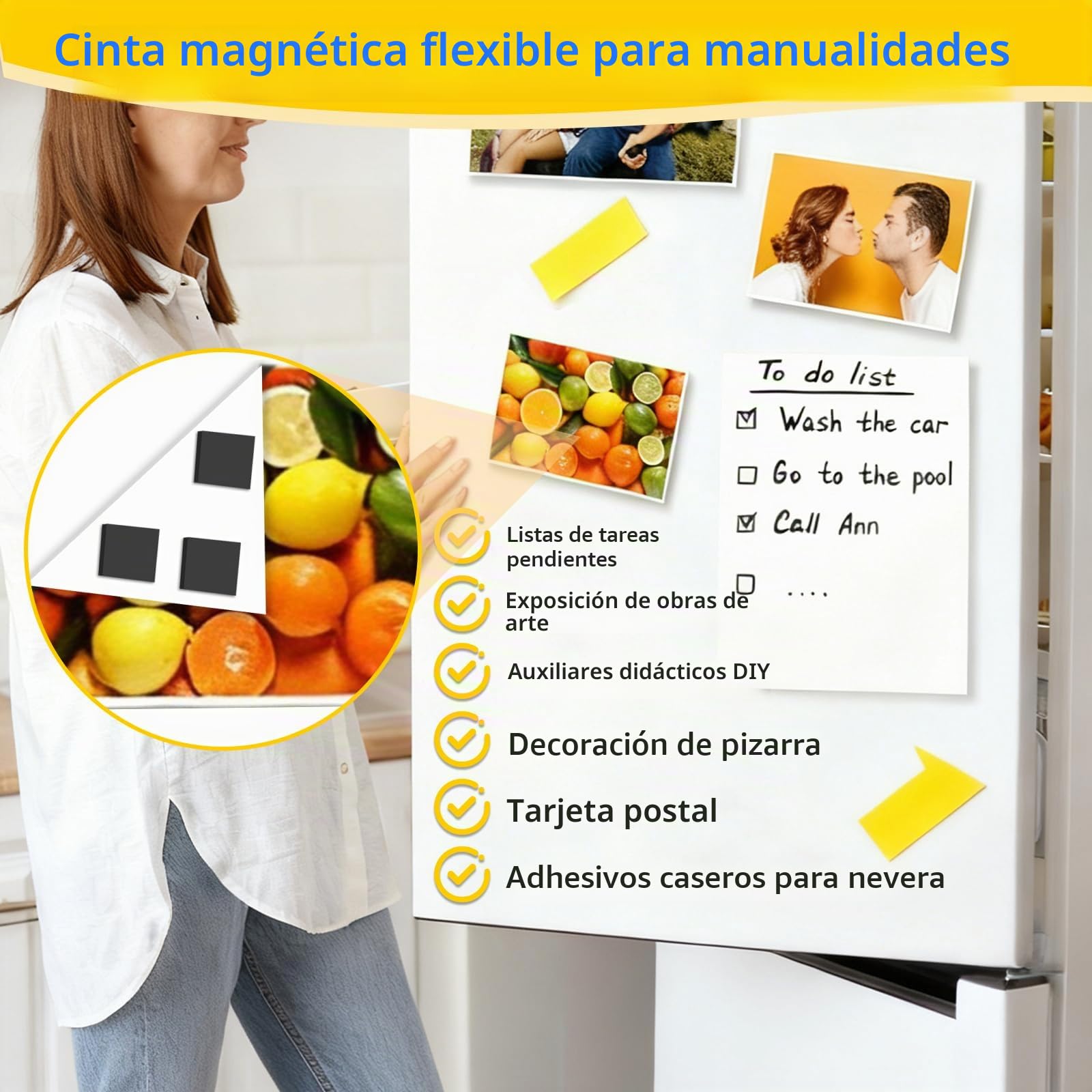 500 Piezas Imanes Adhesivos, 10x10mm Iman Adhesivo para Manualidades, Nevera, Oficina, Escuela, Iman Autoadhesivo, Imanes Pequeños para Notas, Fotos y Objetos Ligeros