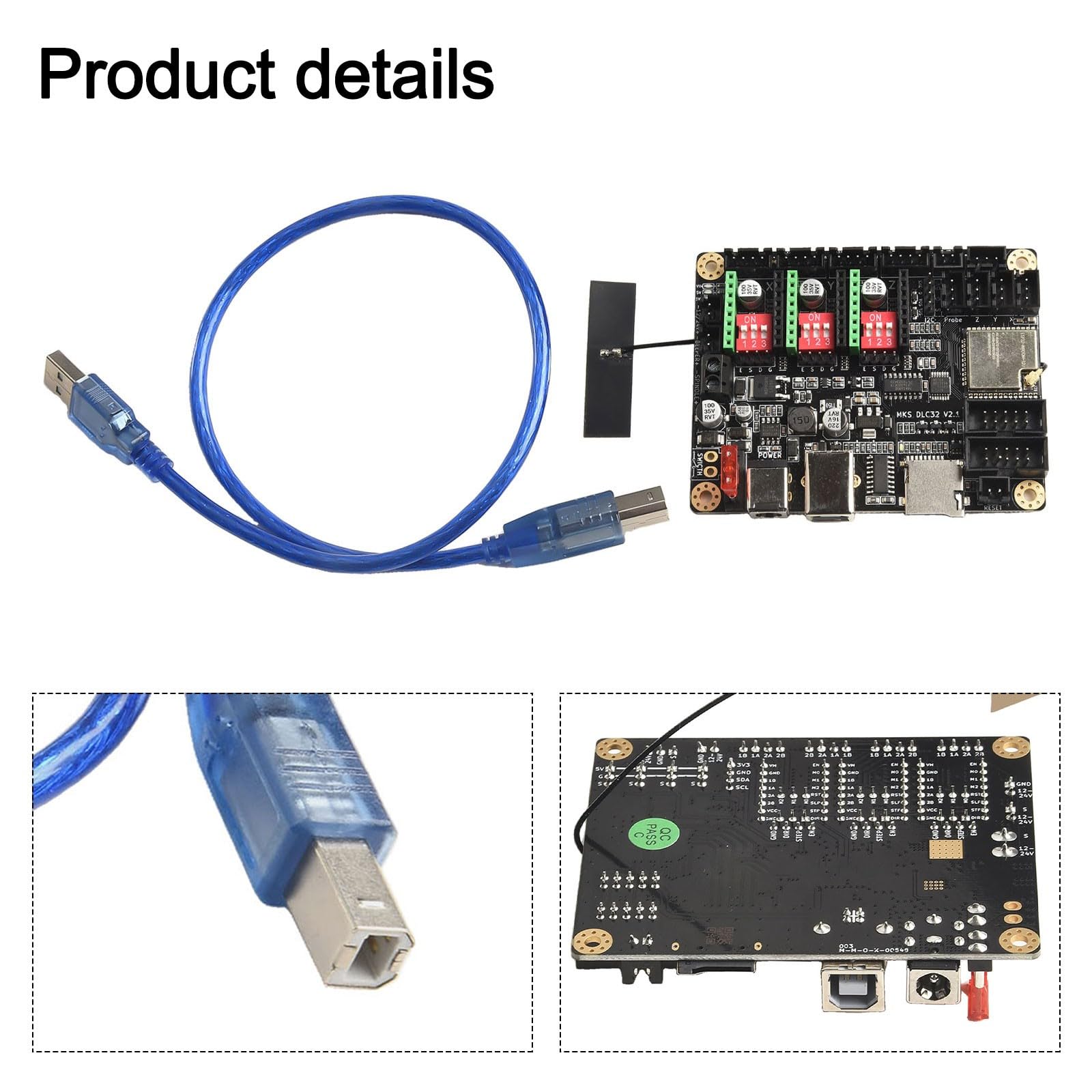 EasyByMall Carte mère CNC pour MKS DLC32 V2.1, Dual Core 32 bits, WiFi BT App Control Board