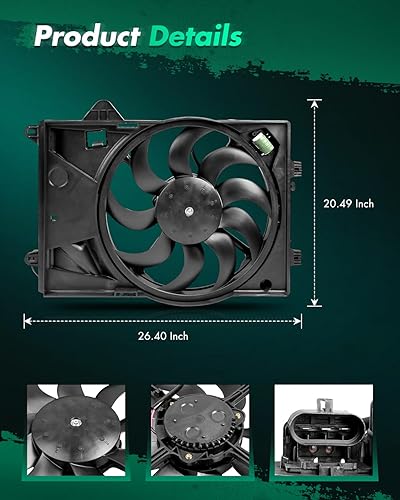 Miniatura 2 de SCITOO Ventilador de refrigeración de radiador 622840 apto para Chevrolet Sonic 2012-2017