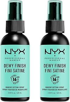 Setting Spray, Long Lasting Formula, Fixing, Lightweight, Vegan Formula, Dewy Finish, Pack of 2, 60 mL