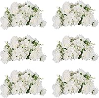 Vista 36 de BLOSMON Bolas de Flores Artificiales Centros de Mesa de Boda 2 Piezas 11.8" Lila Flores Falsas Rosa Hortensia Arreglo de Bolas Centro de Mesa
