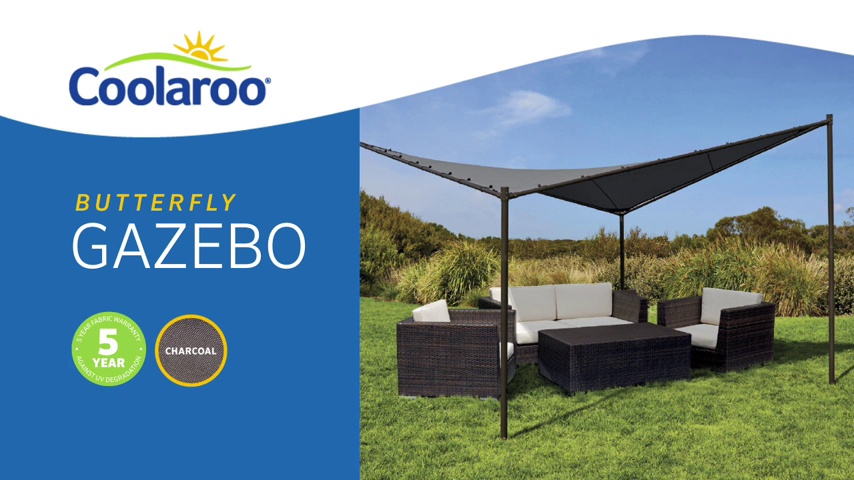 Amazon.com : Coolaroo 99% UV Block Modern Butterfly Gazebo
