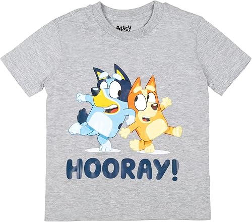 Miniatura 5 de Bluey Paquete de 3 camisetas para niños para verano, paquete de 3 camisetas de algodón para niños