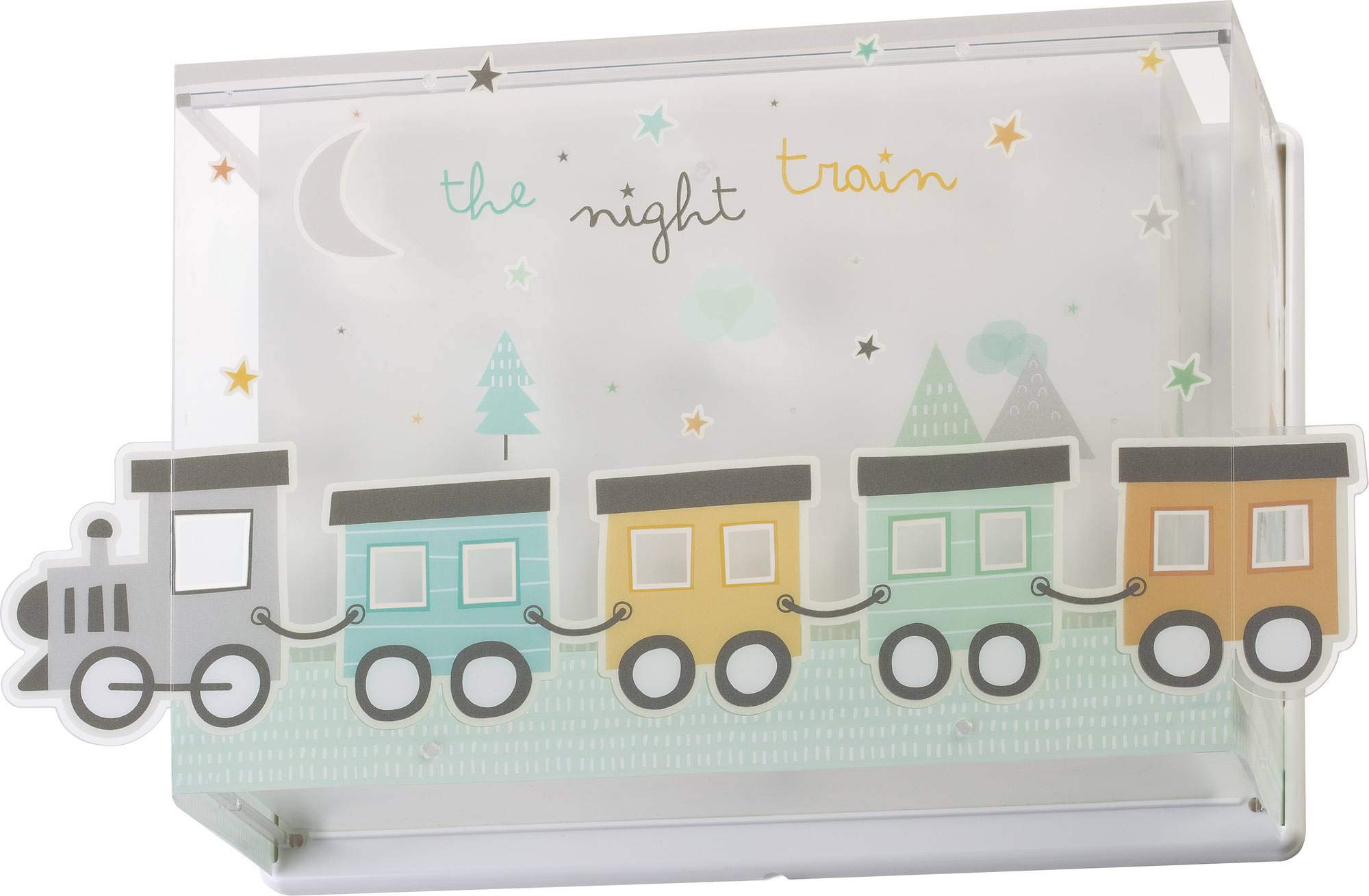Dalber - Lampada da parete E-27, Il treno notturno, Multicolore, 38.5 x 13 x 22.5