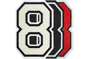 Embroidered Numbers Iron-on Patches for DIY Crafting