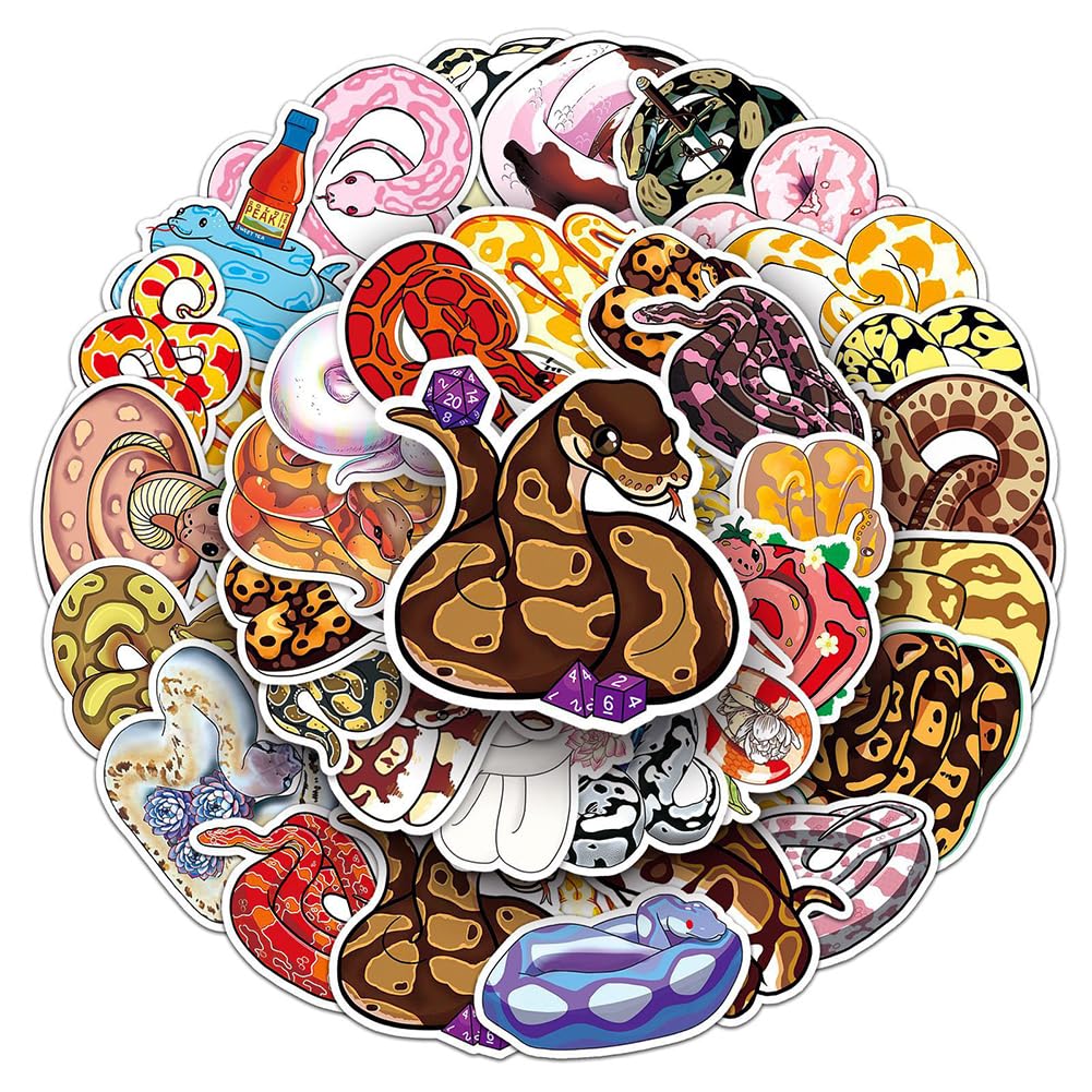 Snake Stickers |50Pcs Snake Waterproof Vinyl Decals
