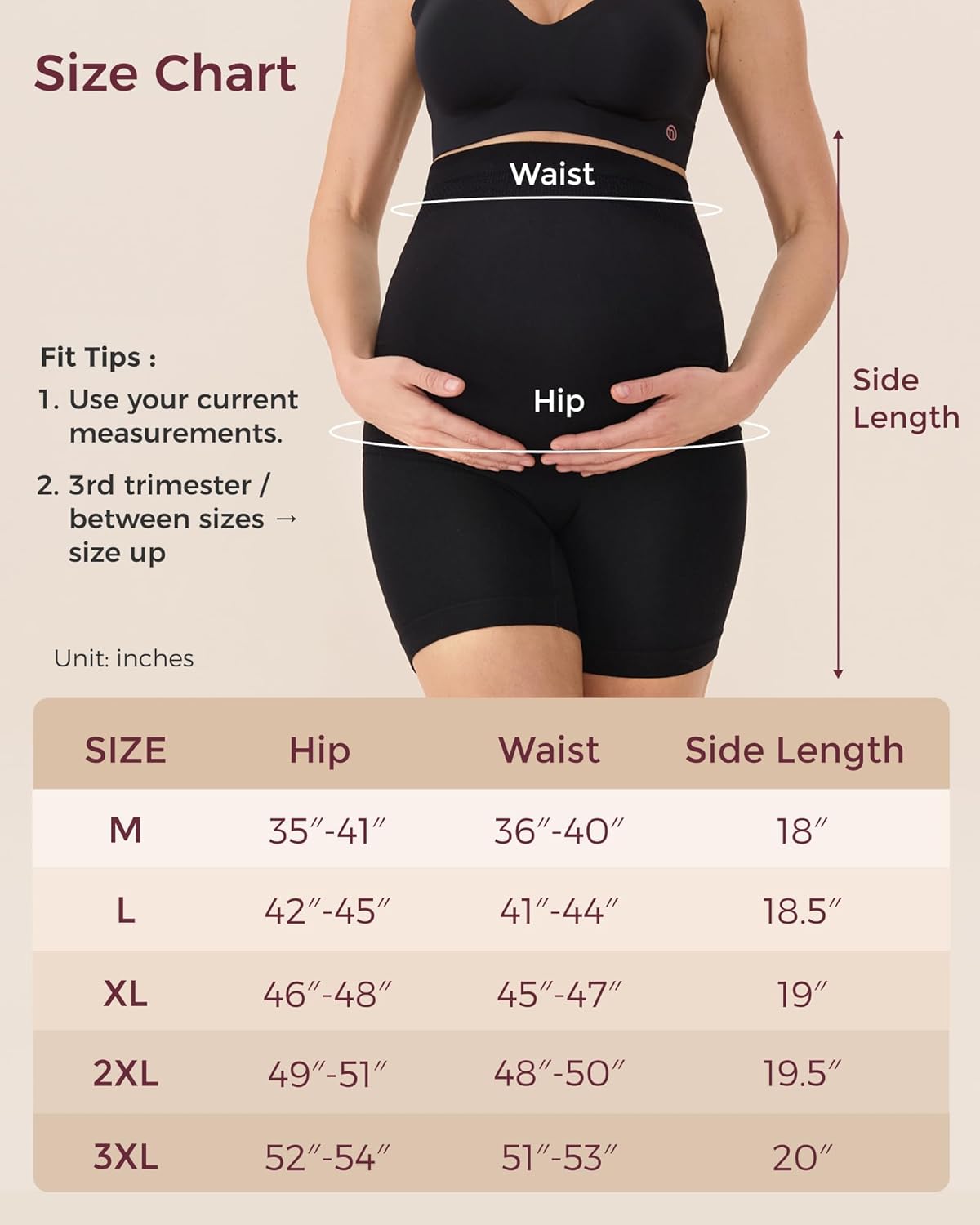 Momcozy Maternity Shapewear for Under Dresses, Anti-Chafing Mid-Thigh Pregnancy Underwear, Belly Support, Cotton Gusset - Image 5