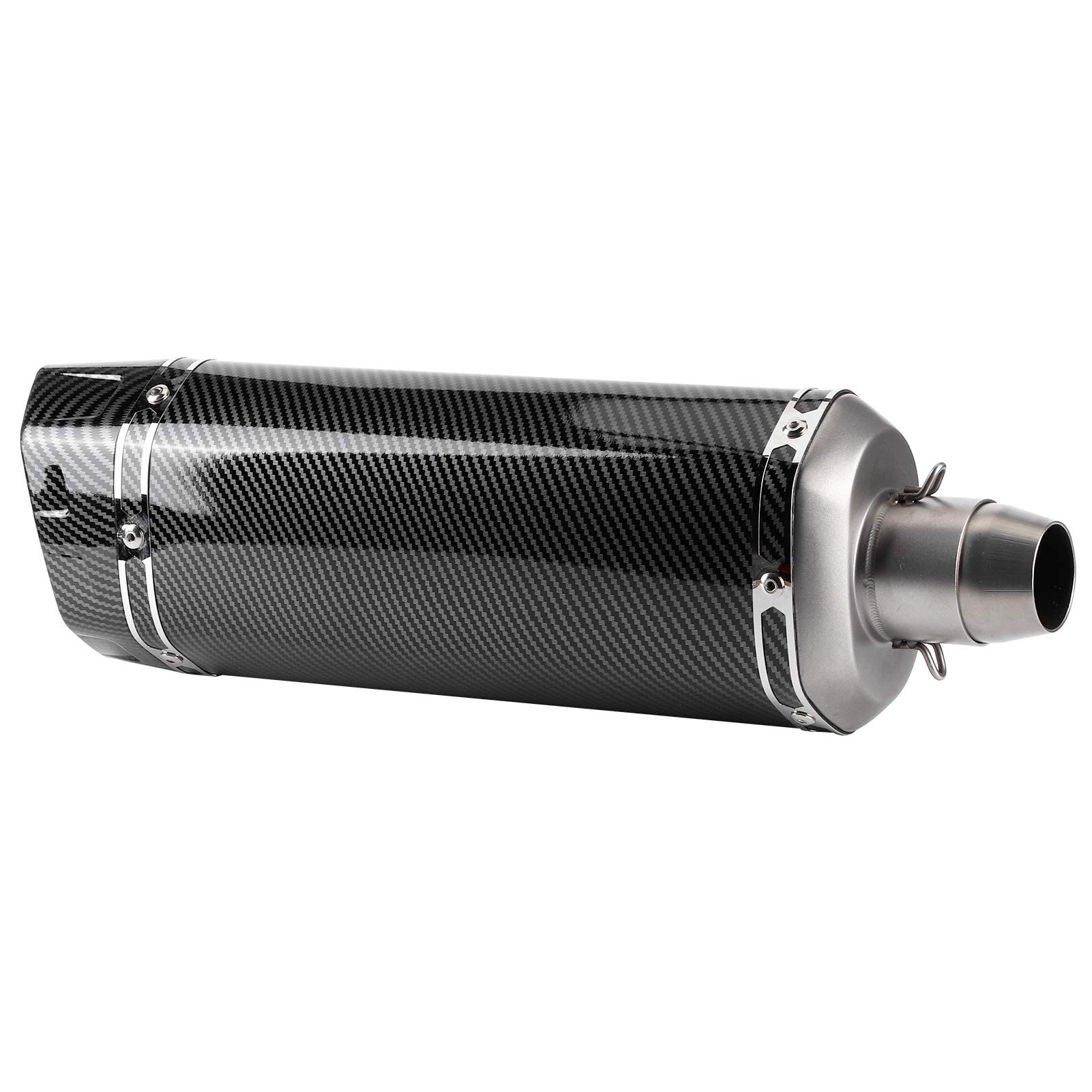 Akozon 36‑51 mm / 1,4‑2 pulgadas Universal Tubo de escape de escape de doble salida para motocicleta Silenciador silenciador para Z900 Z1000 / 400