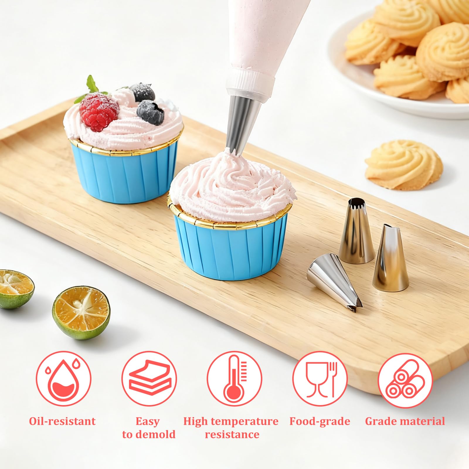 Papierowe foremki do muffinek, 150 sztuk, foremki do babeczek/muffinek z folii aluminiowej, foremki do pieczenia, papierowe babeczek na imprezy