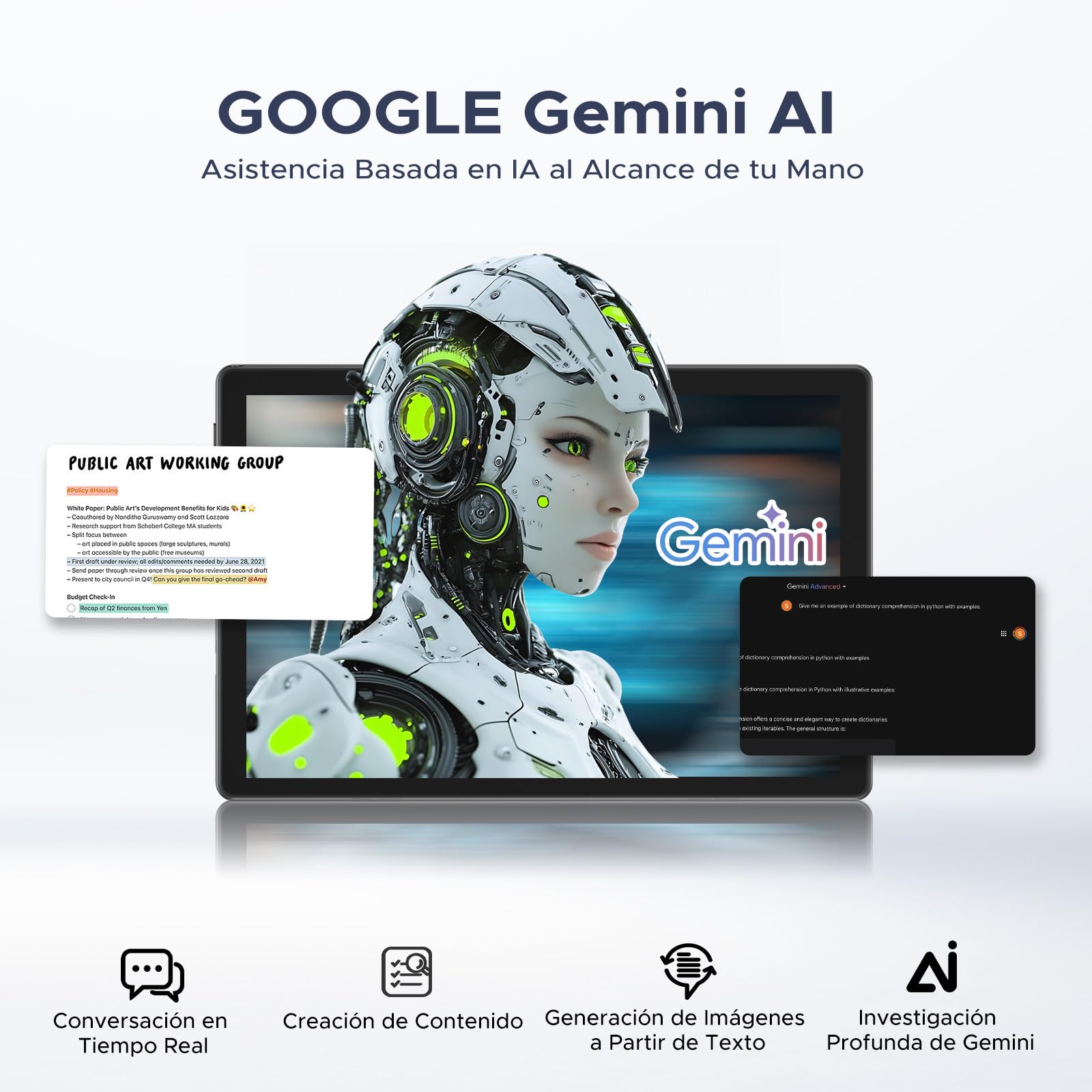 P10 Pro Tablet Android 16, Tablet 10 Pulgadas with Gemini AI, 48GB RAM+128GB ROM/2TB, Octa-Core T7250, 120Hz, 8800mAh, 13MP+5MP, Face ID, GPS, 5G WiFi, OTG, Tablet con Teclado y Lapiz, Negro