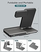 Vista 2 de 3 in 1 Charging Station for Apple Multiple Devices, Foldable Wireless Charger Stand for iPhone 17 16 15 14, Fast Travel Phone Charging Dock for