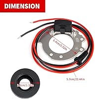 Vista 5 de Kit de conversión de encendido Dexonu Compatible con tractores Ford de 4 cilindros 2N 9N 8N Serie 500-900 V4 Módulo de encendido electrónico de 12v