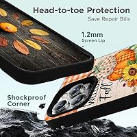 Vista 5 de Bienvenido otoño otoño Acción de Gracias Calabazas a cuadros Girasol Funda para iPhone 16 15 14 13 12 11 Pro Max Galaxy S25 S24 S23 S22 S21 FE Note