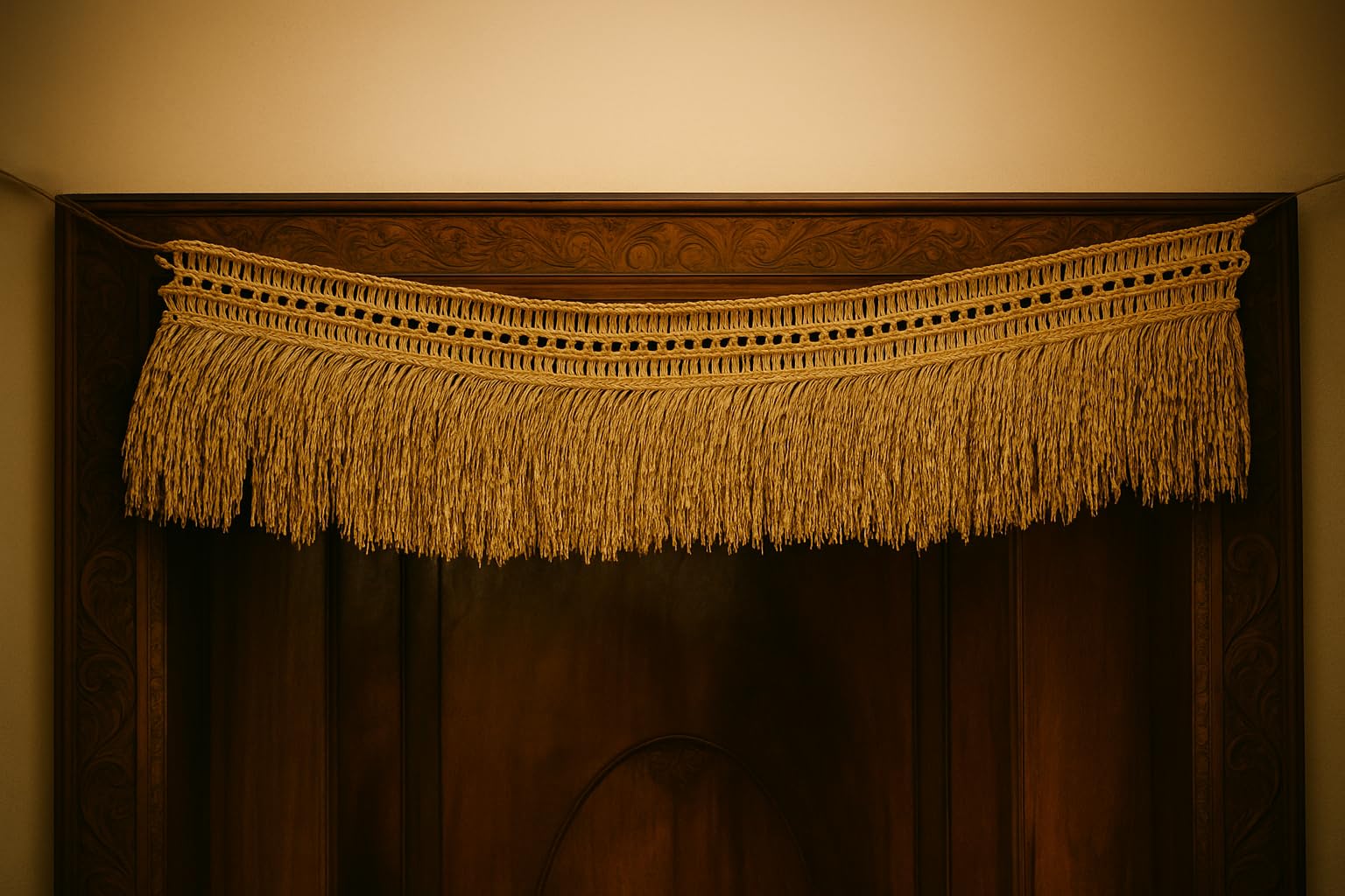 Gold Cotton Toran - Festival Door Decoration -2 Gold Cotton Toran - Festival Door Decoration -2