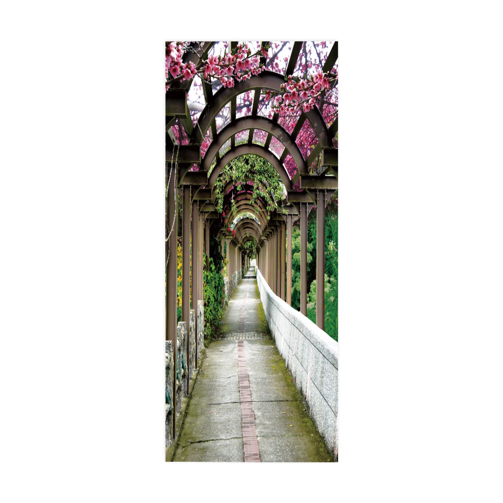 3D Door Stickers Flower Corridor Mural Art Sticker Wallpaper Self-Adhesive Decals Removable Vinyl W85 x H205cm