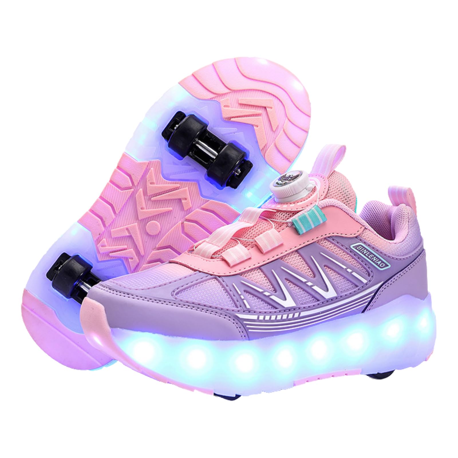 Zapatillas con Ruedas,Zapatillas Ruedas para NiñA NiñO,Zapatillas Patines,Zapatos con Ruedas para NiñOs,Zapatos con 4 Ruedas,Zapatillas con Luces LED,Multifuncionales
