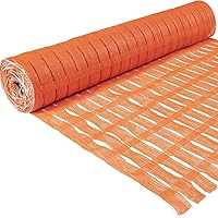 VOCRAY 4x100FT Orange Safety Fence Mesh Roll - Durable HDPE Temporary Barrier for Construction, Snow Fencing, Driveway Marking & Crowd Control