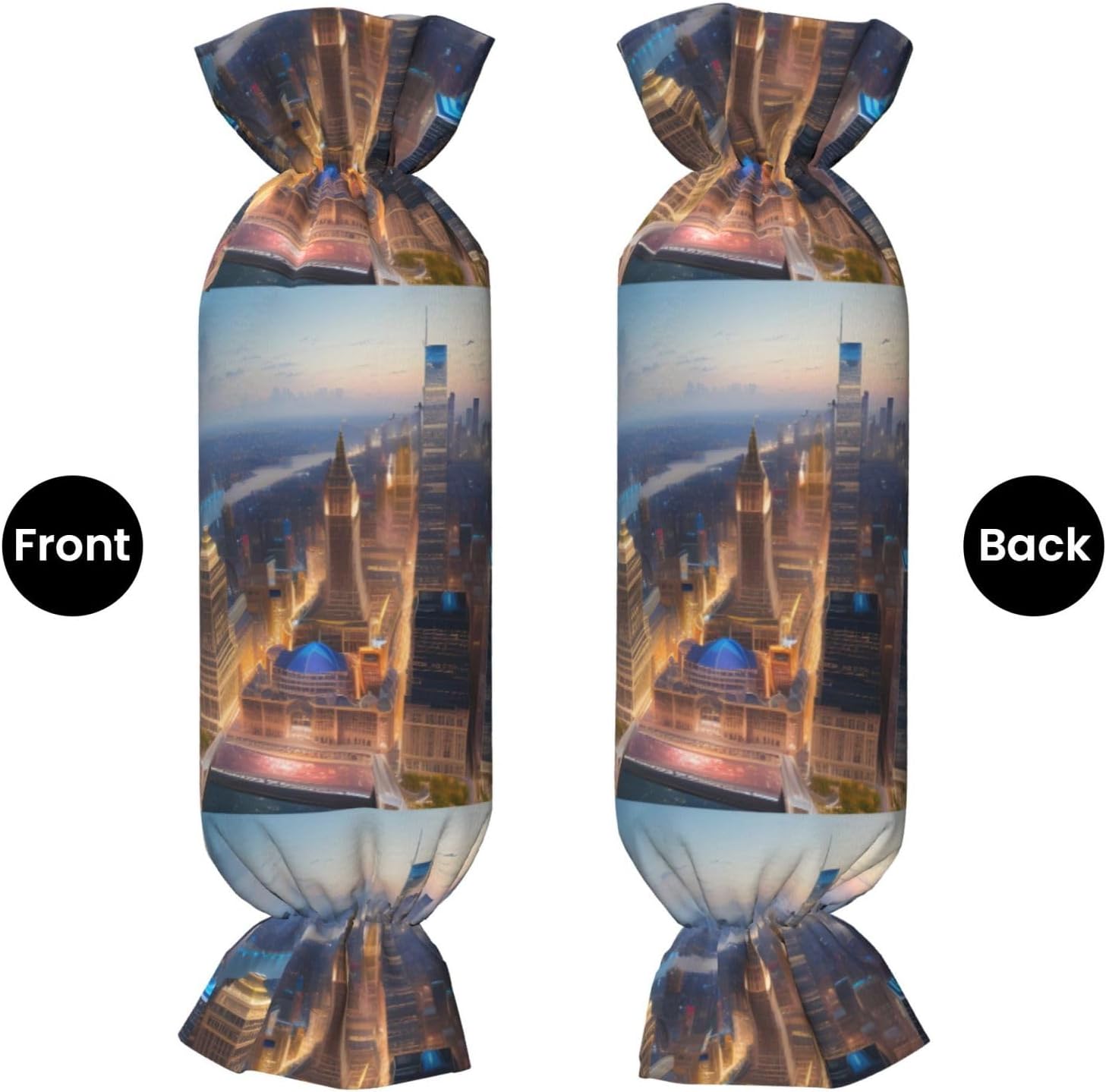 City Picture Night Print Candy Cylindrical Comfortable Pillow Throw Pillows Home Decor Easy Maintenance