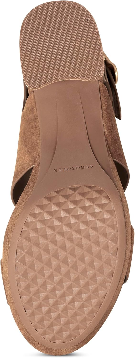 AEROSOLES Women's CAMERA, COGNAC SUEDE, 5M - Image 4