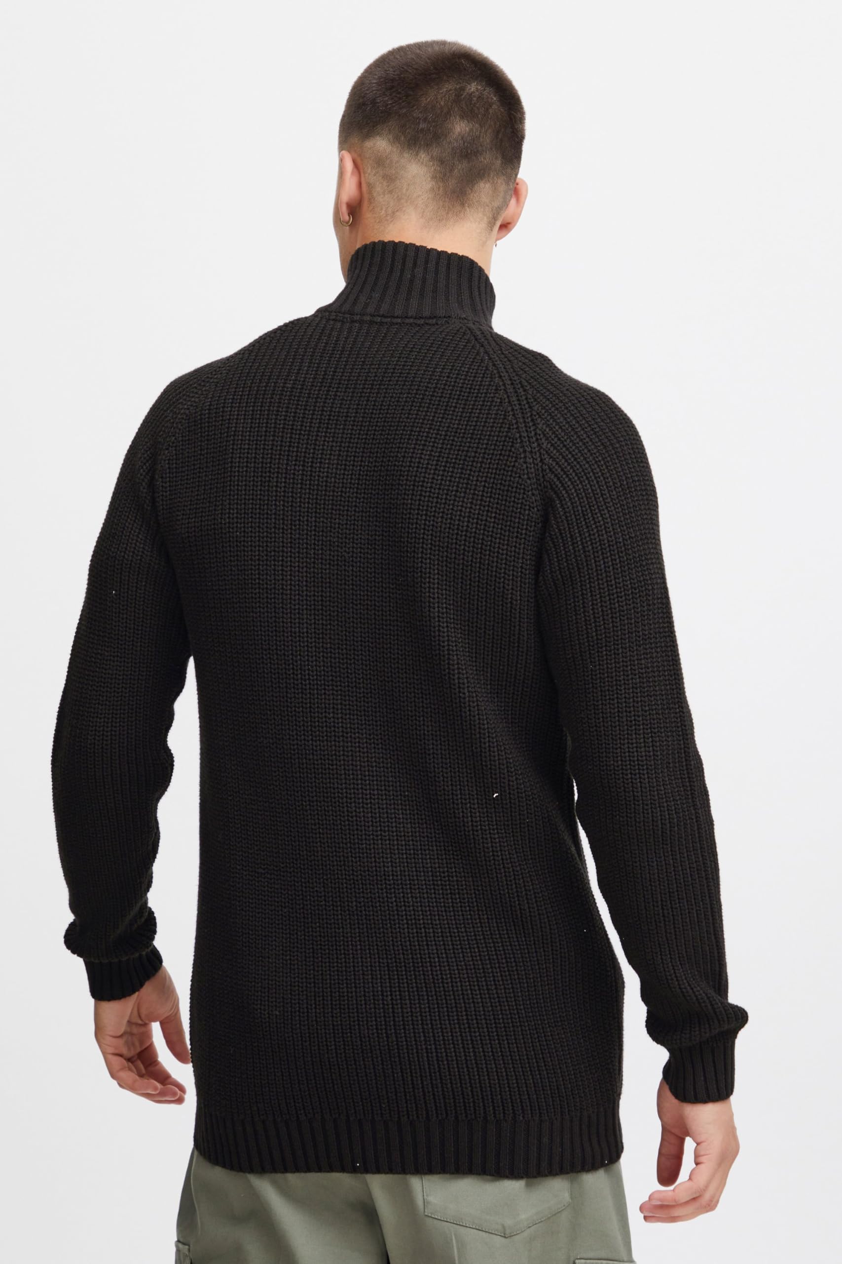 !Solid Xenos Cardigan Giacca in Maglia Grossa Maglieria da Uomo con Collo Alto in Cotone 100%