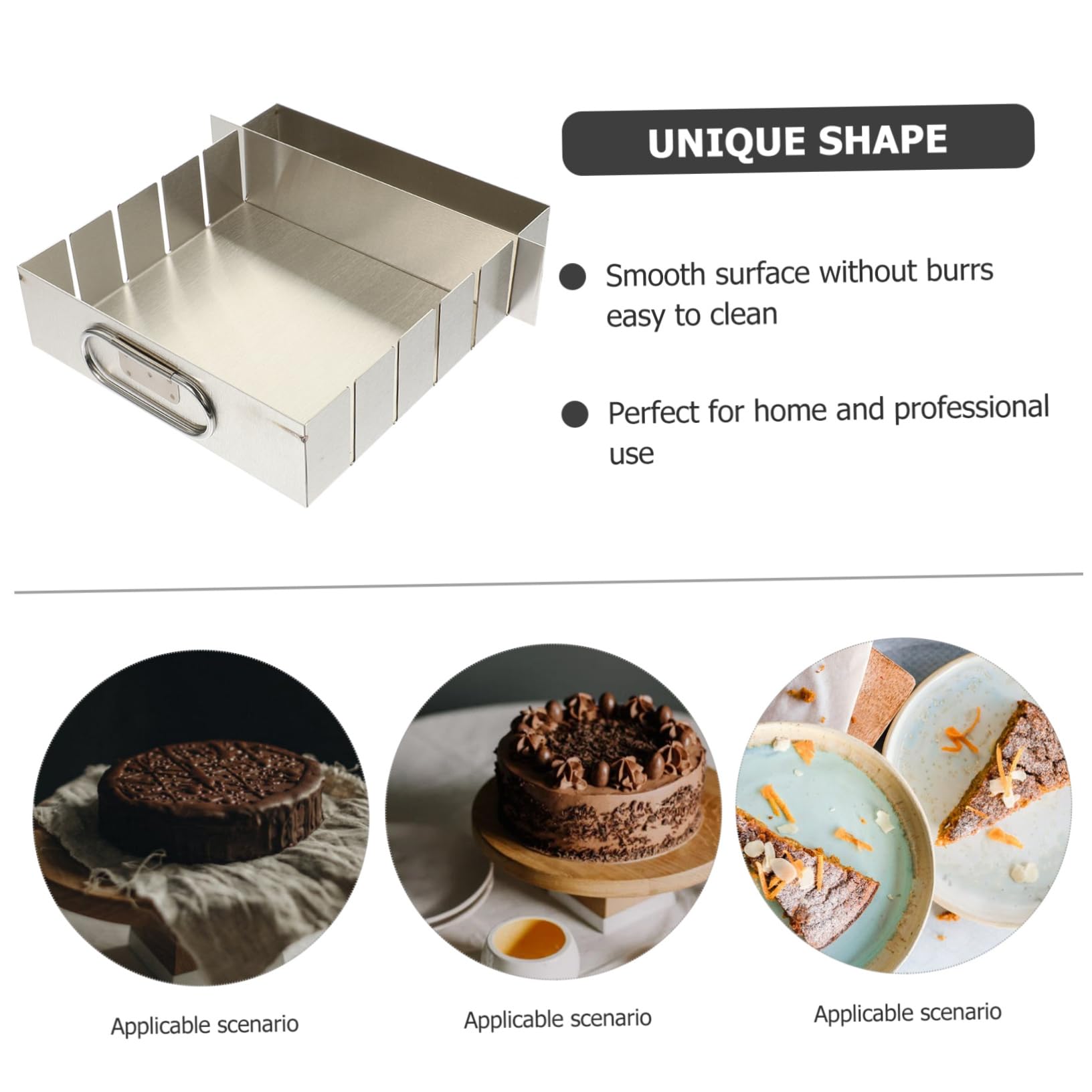 Ipetboom Moule Fabrication de Bonbons et Gâteaux en Acier Inoxydable Argenté à Nougat Surface Antiadhésive Facile à Nettoyer à Domicile ou Usage Professionnel