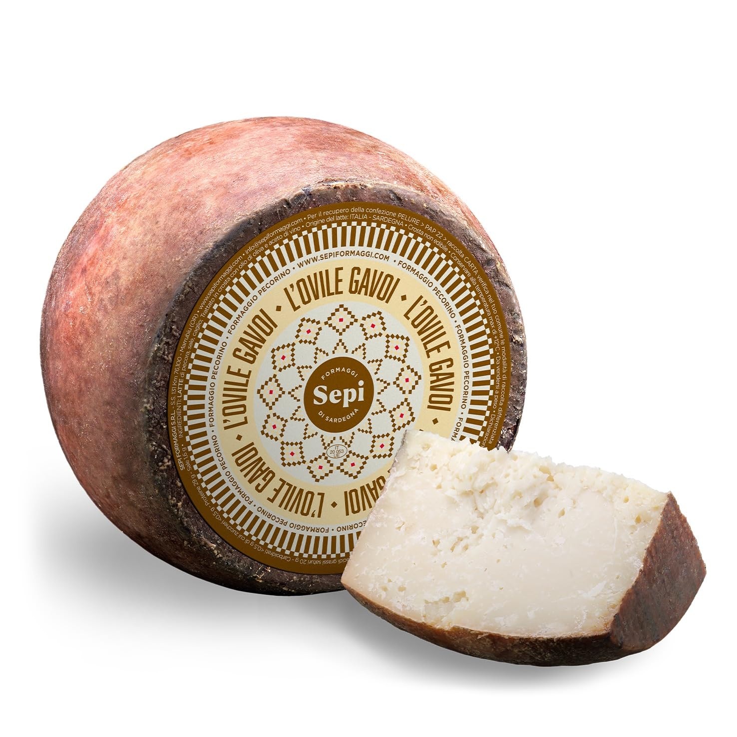 2 kg - L’Ovile Gavoi - Formaggio Pecorino - 1/2 Forma - Sepi - Marrubiu