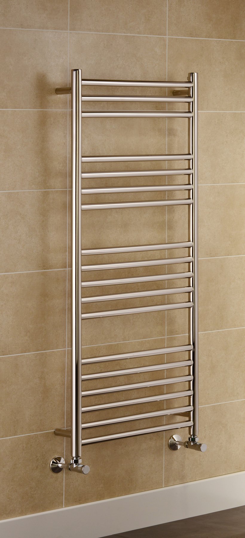 Manissa Mirror Polished Stainless Steel Boston Stainless Steel 400X1500mm 1044Btu Towel Rail