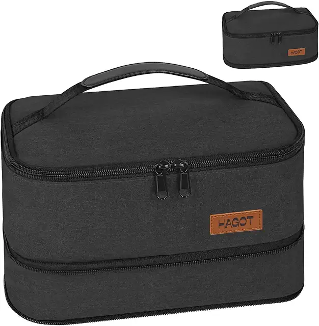 Sac Isotherme Repas Extensible 5,5L/7,5L - Lunch Bag Homme Femme Enfant Noir