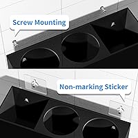 Vista 5 de NIUBEE Soporte para secadora de pelo, organizador de herramientas de pelo con montaje en pared, soporte para secadora de pelo para puerta