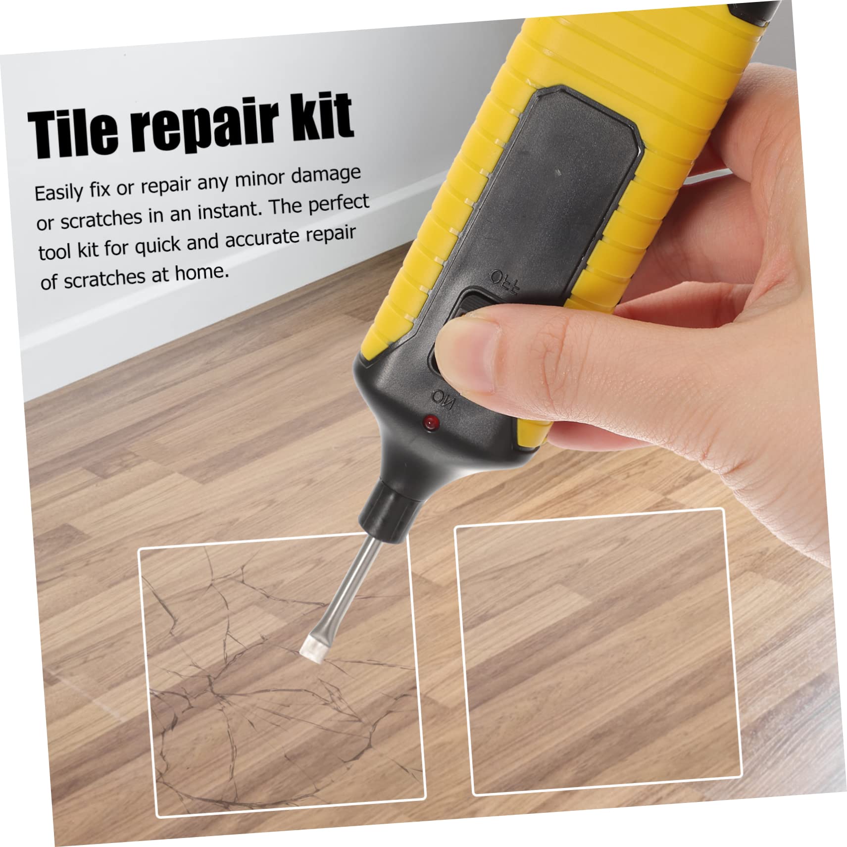 ORFOFE Blocchi di Cera Kit di Riparazione Riscaldamento Rapido per Pavimenti in Laminato e Vinile per Graffi e Aree Danneggiate