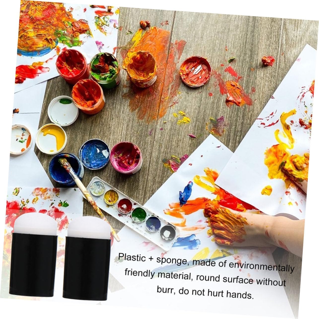 Uonlytech 6pcs Painting Station for Boy Girl Sponge Dauber Graffiti Stamps for Boys and Girls