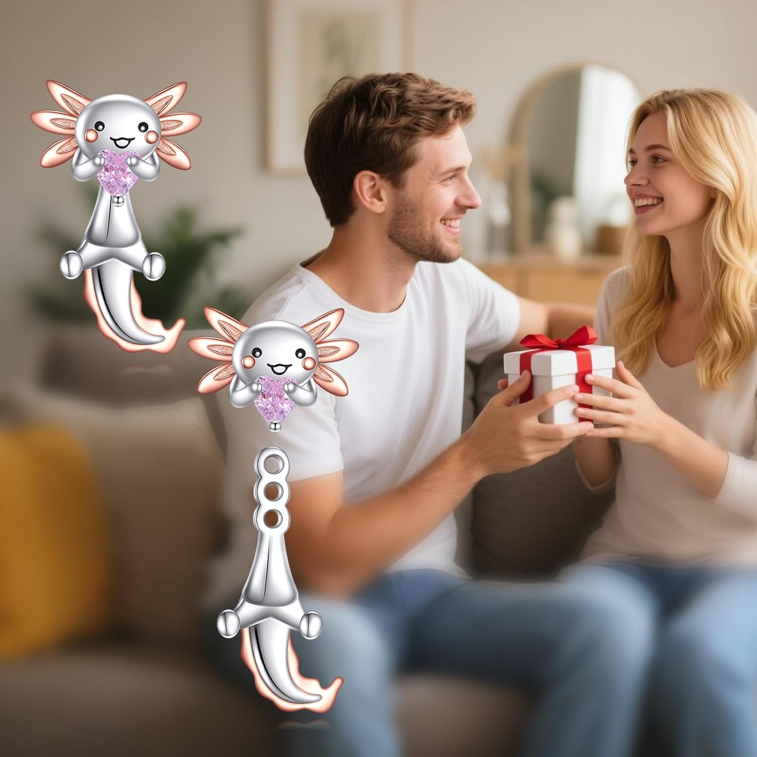 Animal Stud Earrings for Women 925 Sterling Silver Duck/Chicken/Corgi/Frog/Axolotl Earrings Jewelry Gifts - Image 6