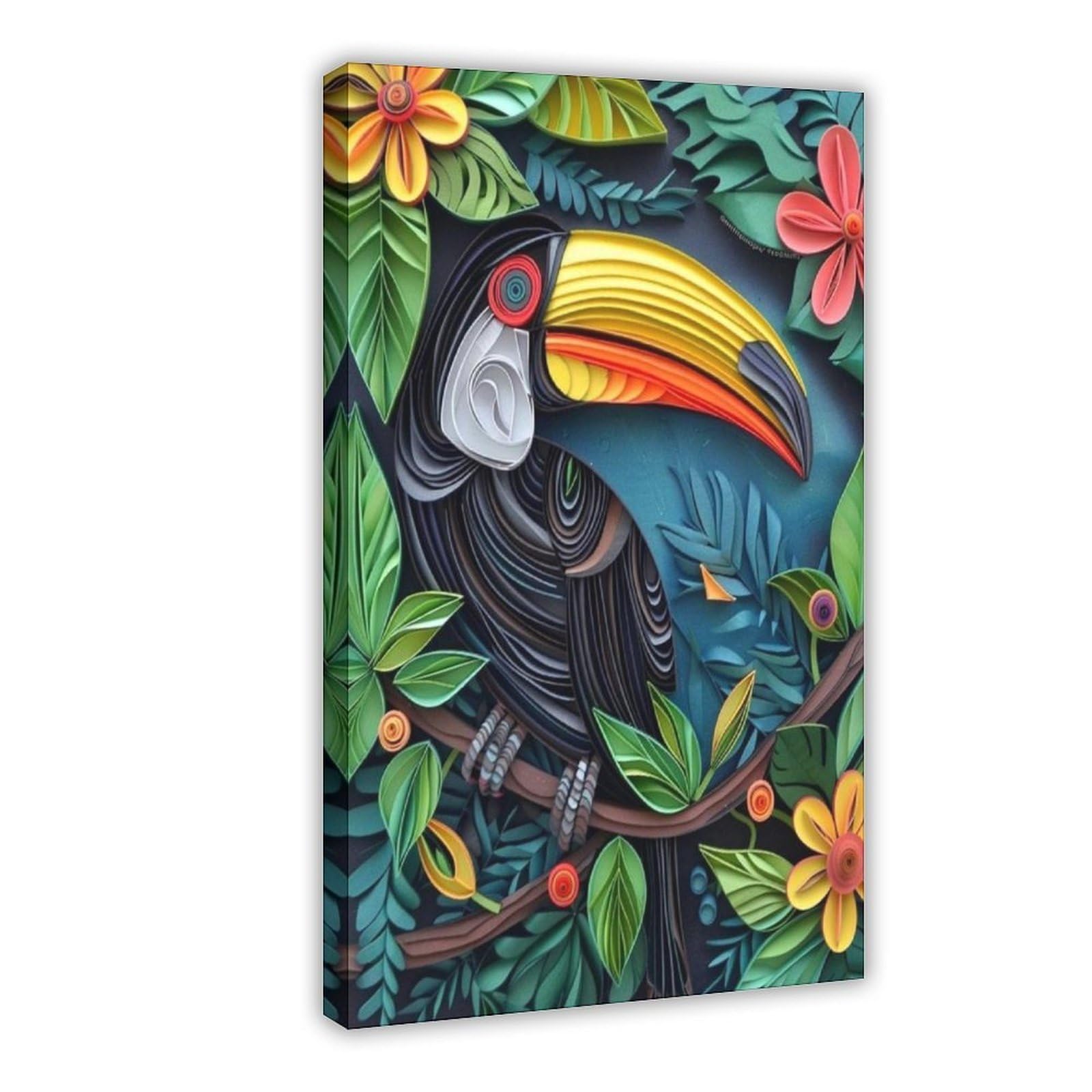 Poster toucan à bec de quille cadeau original oiseau - 8