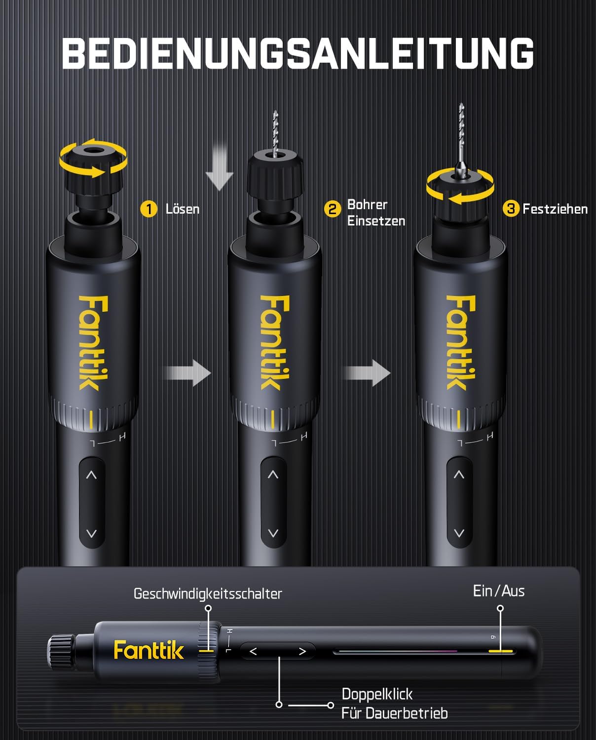 Fanttik E2 Ultra 3.7V Mini Electric Screwdriver & K2 Nano 3.7V Mini Power Drill
