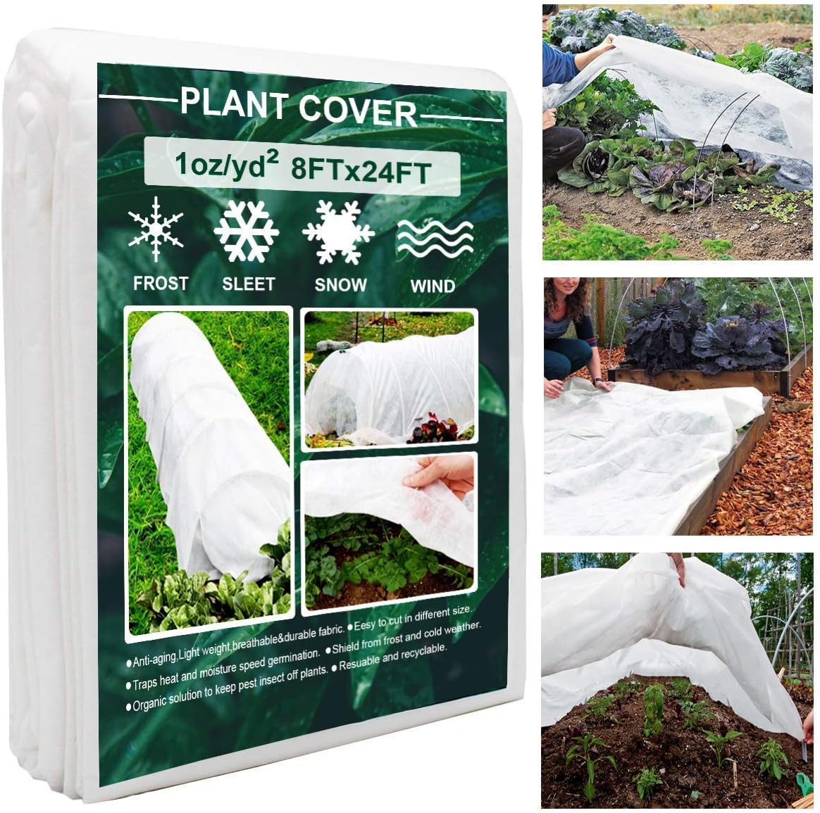 Plant Covers with Garden Mesh Netting Plants Frost Protection Row Cover and Netting Screen Barrier Vegetable Fruits Protection