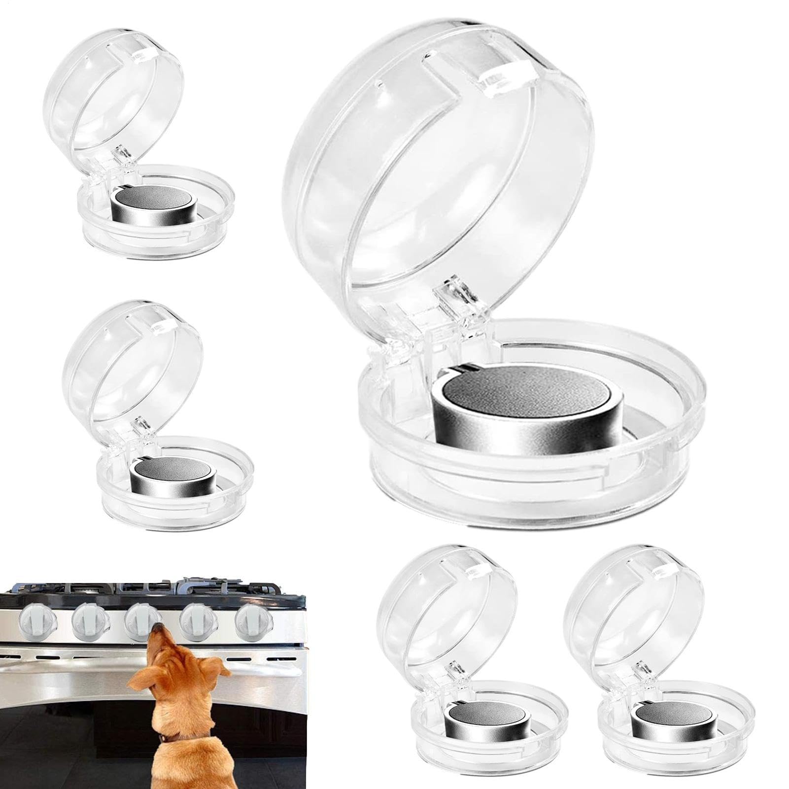 Stove Safety Knob Cover - Oven Lock Child Safety, Gas Stove Oven Knob Cover | Childproof Cooker Protection, Clear Oven Knob Baby Proof, Durable Size