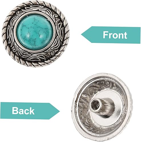 Miniatura 9 de EXCEART Hebilla de equipaje, decoración de cierre a presión, botón de cuero, para maleta, botones de monedero, botones de metal, accesorios de