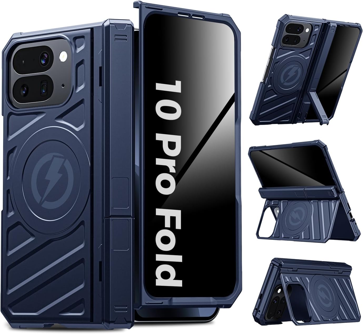 Magnetic For Pixel 10-Pro-Fold Case: Durable Phone Case for Business With Privacy Screen Protector [Compatible With Magsafe][Hinge Protection] Invisible Dual Stand For Google 10 Pro Fold 5G 2025