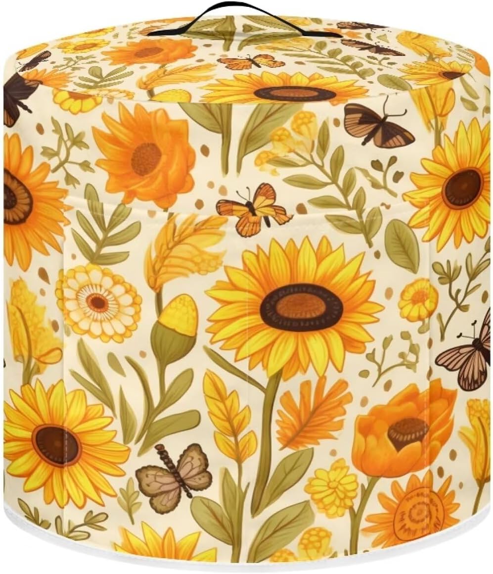 Cartoon Sunflower Butterfly Instant Pot Glass Lid 3 Qt Crock Pot Covers Oval Kitchen Appliance Covers Cooker Protective Cover Decorations for Kitchen Utensils Cartoon Sunflower Butterfly Instant Pot Glass Lid 3 Qt Crock Pot Covers Oval Kitchen Appliance Covers Cooker Protective Cover Decorations for Kitchen Utensils