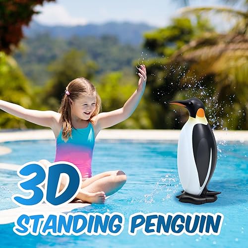 Miniatura 5 de 12 pingüinos inflables de 1.67 pies para decoración de interiores, pingüinos inflables para piscina, pingüinos, fiestas, acuarios, decoración