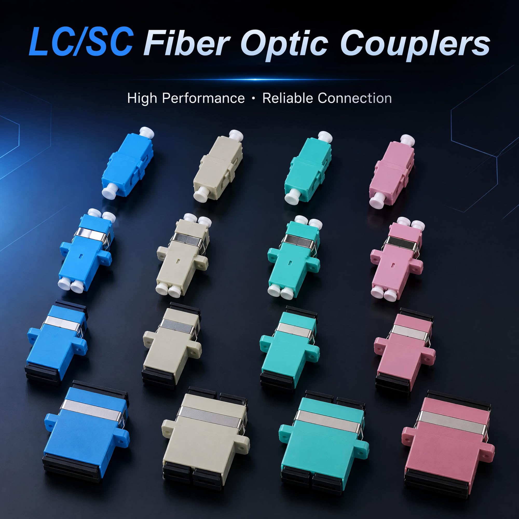 LC Simplex LWL-Adapter Kupplung OM3